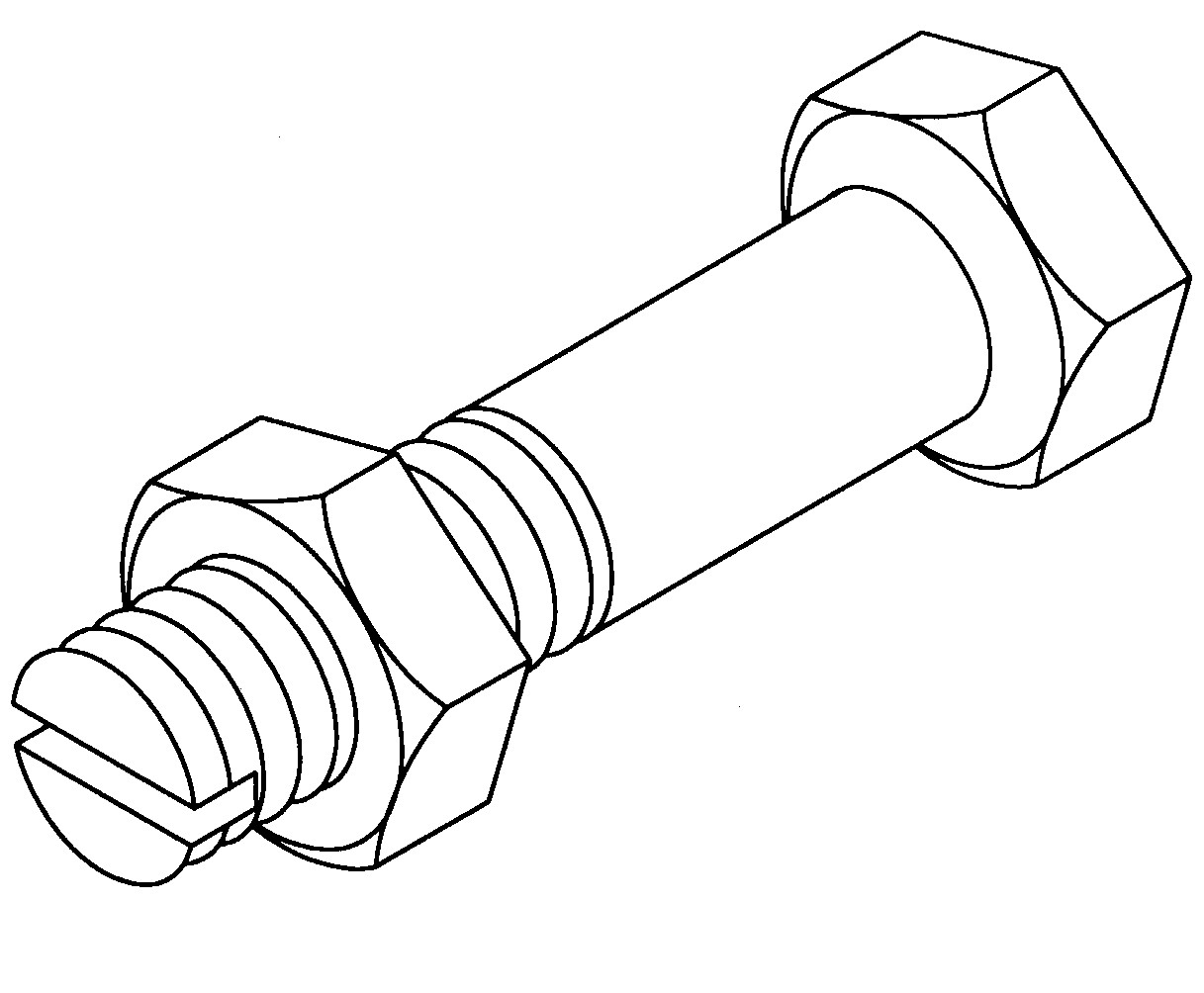 Wheel adjusting screw and nut